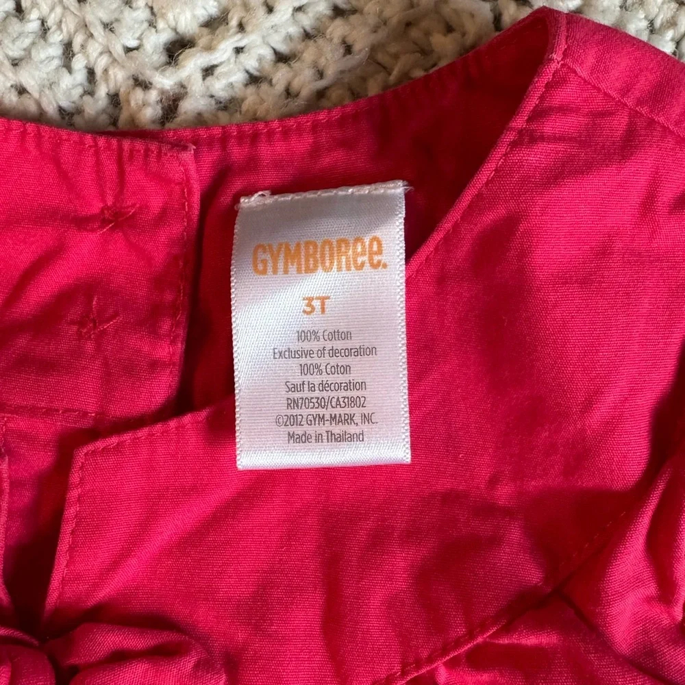Vintage Gymboree 3 Piece Set Pink Kids 3T Shirt & Top Set NWT Tights embroidery
